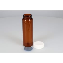 日電理化硝子 ねじ口瓶 茶色 SV-100 100mL PPキャップ フッ素PTFE/シリコンパッキン 組合せセット 25組 250693