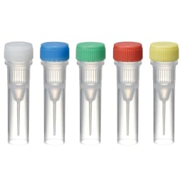 Oリングレススクリューキャップチューブ 0.5mL 自立型 カラーMIX  滅菌 500本入