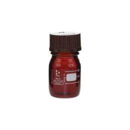 ねじ口びん(メジュームびん) 茶褐色 赤キャップ付 100mL 017210-1001A