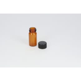 日電理化硝子 ねじ口瓶SV-5 5mL 茶色 黒キャップ シリコーンパッキン 100組 251045