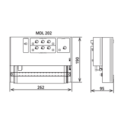チャートレコーダ 2ペン 200mm幅 MDL-202