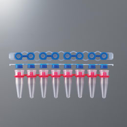 PCR用8連チューブ/キャップセット 0.2mL PCR-8SPT-RT-2-R 120入