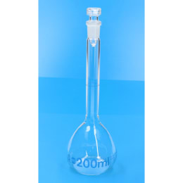 メスフラスコ 透明 200mL クラスA