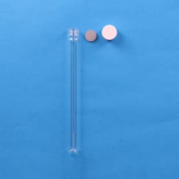 日電理化硝子 ねじ口試験管 ST-18M 30mL メラミン樹脂白キャップ ブチルゴムパッキン 組合せセット 50組 119187