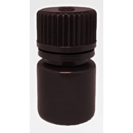 広口試薬ボトル HDPE製 褐色 8mL 10本