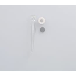 ねじ口試験管 ST-スピッチグラス10mL 穴あき白キャップ ブチルパッキン付 100入 119411