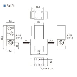 ダイヤフラム式流量制御バルブ KAFV-101-1-RC-C