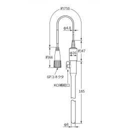 【販売終了】試験管用pH検出器 PH72SN-33-AA