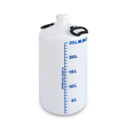 キャニスター 乳白 25L PE-HD 両手目盛付 S65 107720