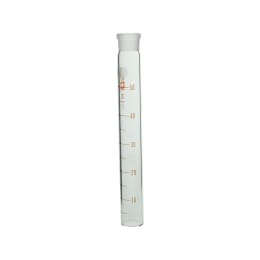 共通摺合せ共栓比色管 シルバーステン目盛 ガラス平栓付 50mL 24×200 10本 008480-51A