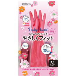デイリープリーツ手袋 M レッド 1双