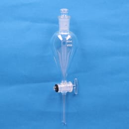 Fine共通摺合 分液ロート 50mL 平栓15/25 スキーブ型 ガラスコック付