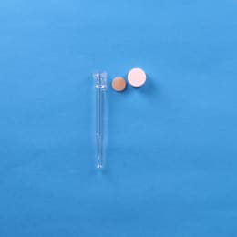 ねじ口試験管 ST-スピッチグラス10mL 白キャップ フッ素PTFE/ニトリルパッキン付 100入 119241