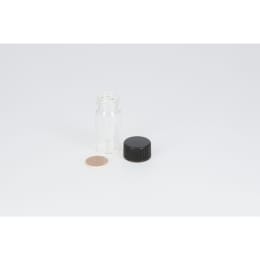日電理化硝子 ねじ口瓶SV-5 5mL 無色 黒キャップ ダブルフッ素PTFEパッキン 100組 251145