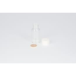 ねじ口瓶 無色 SV-8 8mL PP白キャップ フッ素PTFE/ニトリルパッキン付 50組 250626