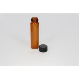 日電理化硝子 ねじ口瓶S-5 12mL 茶色 黒キャップ シリコーンパッキン 100組 250279