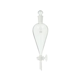 共通摺合せ分液ロート 球栓スキーブ形 500mL ガラスコック付 014230-500