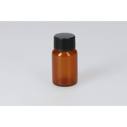 日電理化硝子 バキュームバイアルSVF-20 20mL 茶色 フェノール黒キャップ 液状用ブチルゴム栓 50組 203435