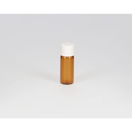 ねじ口瓶 茶色 S-07 1.5mL メラミン白キャップ フッ素PTFE/ニトリルパッキン組合せ 50組 250192