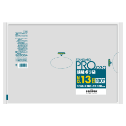 STANDARD PRO 規格ポリ袋 L13 13号 0.03t 透明 100P×30冊
