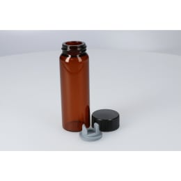 日電理化硝子 バキュームバイアルSVF100 100mL 茶色 フェノール黒キャップ 凍結乾燥用ブチルゴム栓 25組 203418