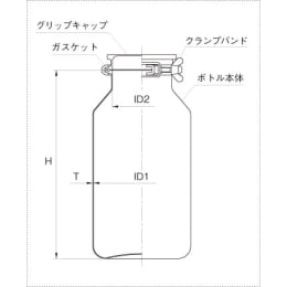 ヘルールトップボトル 広口 BTB-16 5L