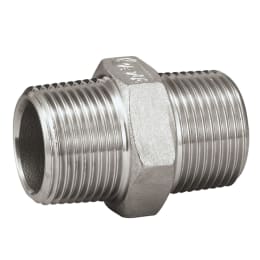 SUS製ねじ込み継手 六角ニップル 1"1/2 V6N-12