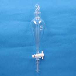 Fine透明共通摺合分液ロート 200mL 球栓24/30 下部24/40 PTFEコック付