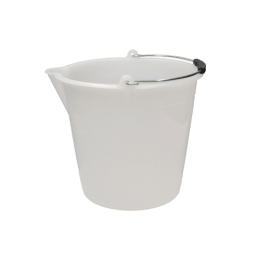 目盛付きバケツ LDPE製 白 12L 906