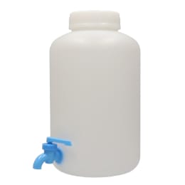 広口下口瓶 活栓付 PE製 5L