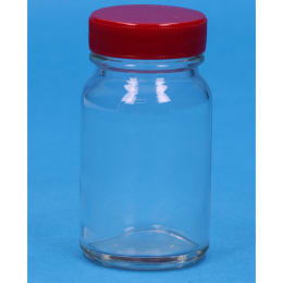 【販売終了】規格瓶 No.10 赤キャップ 中栓付 95mL 100本