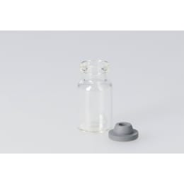 バイアル瓶 無色 V-3B 3mL 液状用ブチルゴム栓付 100組 208105