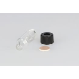ミニバイアル MV-2 4mL 穴あき黒キャップ フッ素PTFE/ニトリルパッキン付 20組 203314