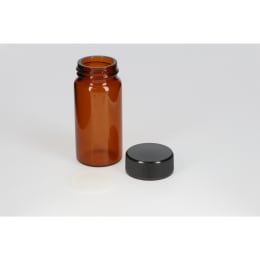 日電理化硝子 ねじ口瓶SV-30 30mL 茶色 黒キャップ シリコーンパッキン 50組 251050