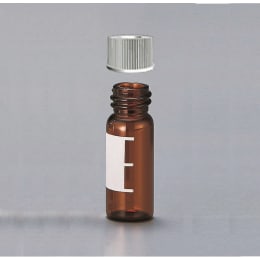 【販売終了】1.5mLラベル付広口褐色バイアル 10-425 100本　LW101197