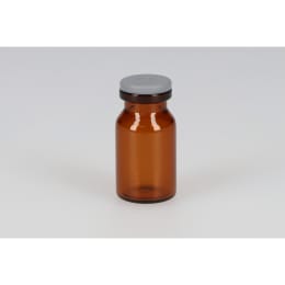 低アルカリ瓶 NV-5 5mL 茶色 液状用ブチルゴム(大)付 50組 208153