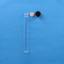 ねじ口試験管 ST-18S 25mL 黒キャップ フッ素PTFE/ニトリルパッキン付 50入 119296