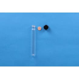 ねじ口試験管 ST-15S 10mL 黒キャップ フッ素PTFE/ニトリルパッキン付 100入 119292
