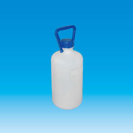大型細口びん HDPE製 白 5L 1644 持手付