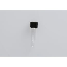 シリンジバイアル 無色 SY-スピッチ 1.5mL 穴あき黒キャップ フッ素PTFE/ニトリルパッキン付 100組 255009