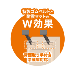プロセブンベルトストッパー冷蔵庫背面用RB-BN1052B 2入