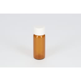 日電理化硝子 ねじ口瓶 茶色 S-2 5mL PPキャップ フッ素PTFE/シリコンパッキン 組合せセット 100組 250097