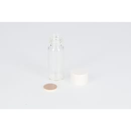 ねじ口瓶 無色 S-09B 3mL メラミン白キャップ フッ素PTFE/ニトリルパッキン 組合せ 100組 250185