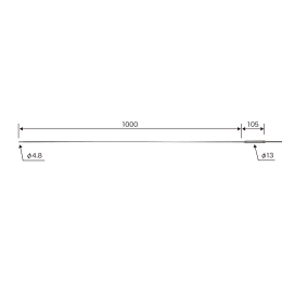 白金センサ 高温用 φ4.8×L1000mm TOA-PTS1000HT