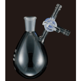 ナス型フラスコ 三方コック付 100mL 264210