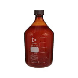 ねじ口びん(メジュームびん) 茶褐色 赤キャップ付 3.5L 017210-35001