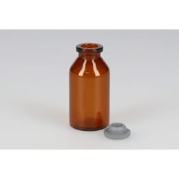 低アルカリ瓶 NV-20 20mL 茶色 液状用ブチルゴム(大)付 50組 208155