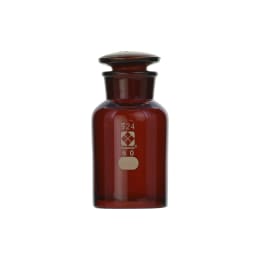 試薬びん 広口 茶褐色 60mL 共通摺合24/17 017080-60A