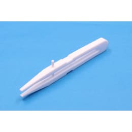 PTFE先平ピンセット 200mm ガイド付