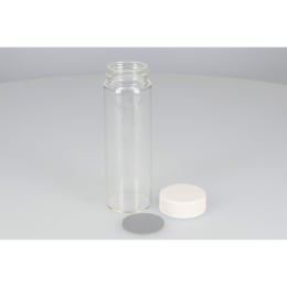 日電理化硝子 ねじ口瓶 SV-100 100mL 無色 メラミンキャップ ブチルゴムパッキングセット 25組 251233